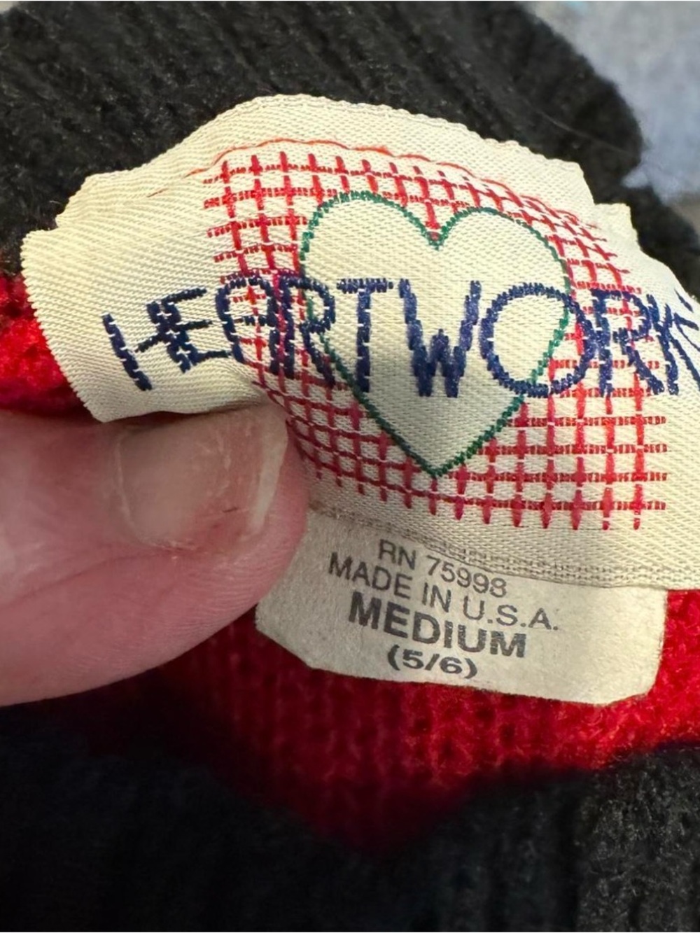 Vintage Heartworks Scottie Dog Christmas Sweater • Kids 5/6 • Made in USA - Picture 4 of 4